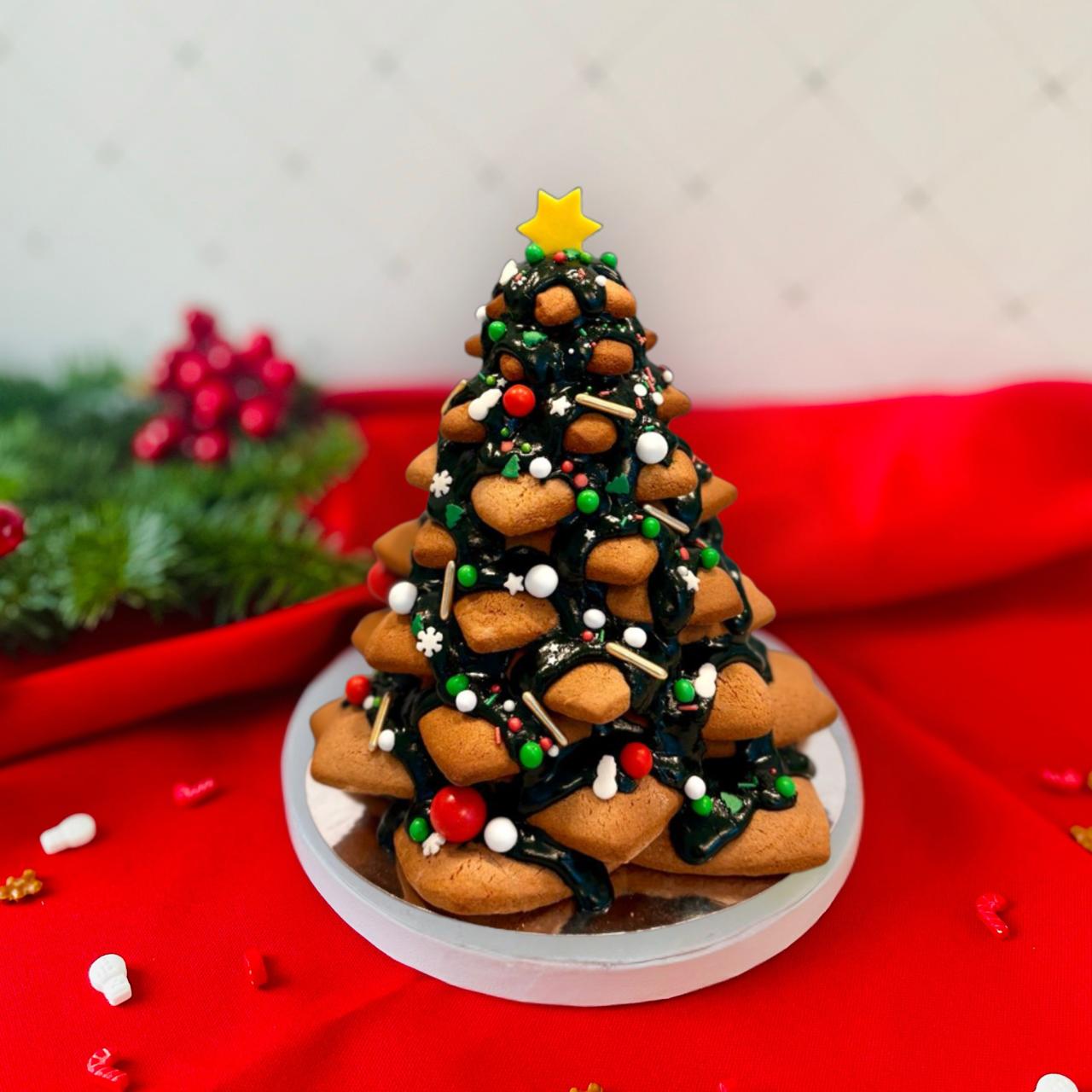 DIY Lebkuchen-Weihnachtsbaum – zum Selbstbauen & Genießen! 🎄