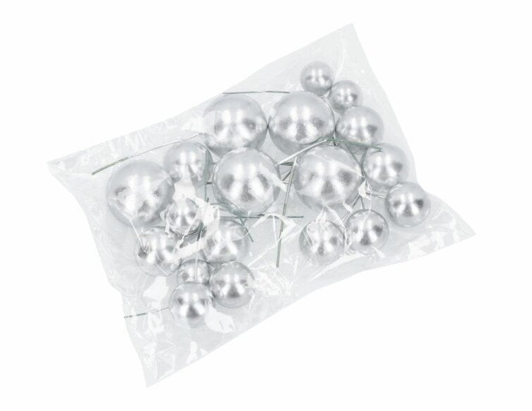 Ballons Bubbles Einstecker 20 Stk. - Silber