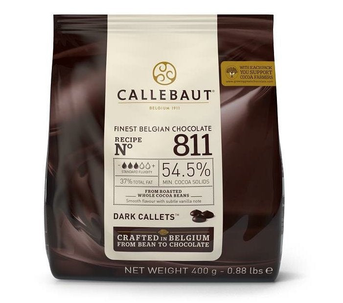 Callebaut Callets dunkle Schokolade 54,5 % Kuvertüre 400 gr. Beutel