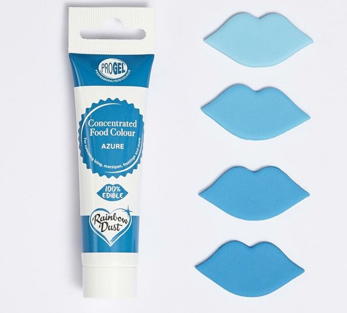 Rainbow Dust ProGel Azure 25 ml Gelfarbe Lebensmittelfarbe