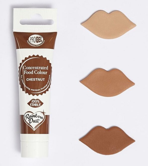 Rainbow Dust ProGel Chestnut 25 ml Gelfarbe Lebensmittelfarbe