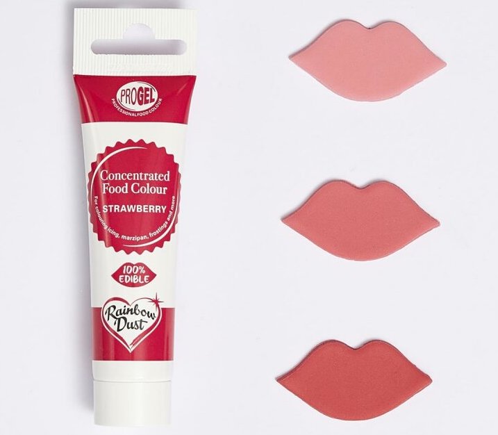 Rainbow Dust ProGel Strawberry 25 ml Gelfarbe Lebensmittelfarbe