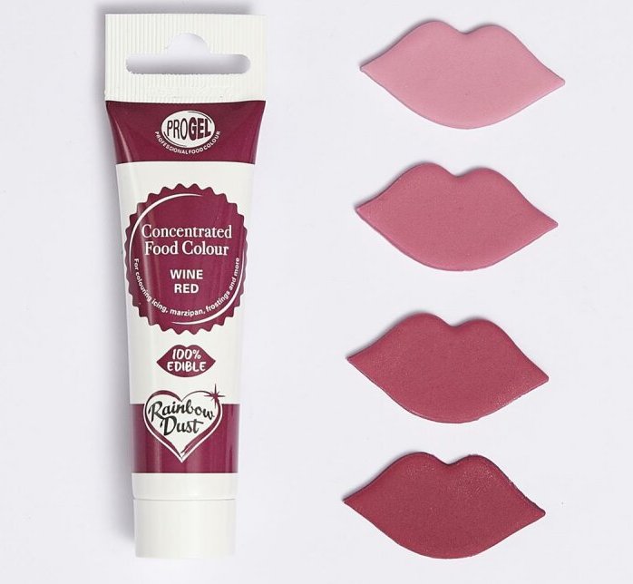 Rainbow Dust ProGel Wine Red 25 ml Gelfarbe Lebensmittelfarbe