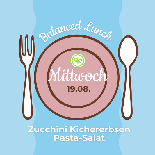Lunch 19.08: Zucchini Kichererbsen Pasta-Salat