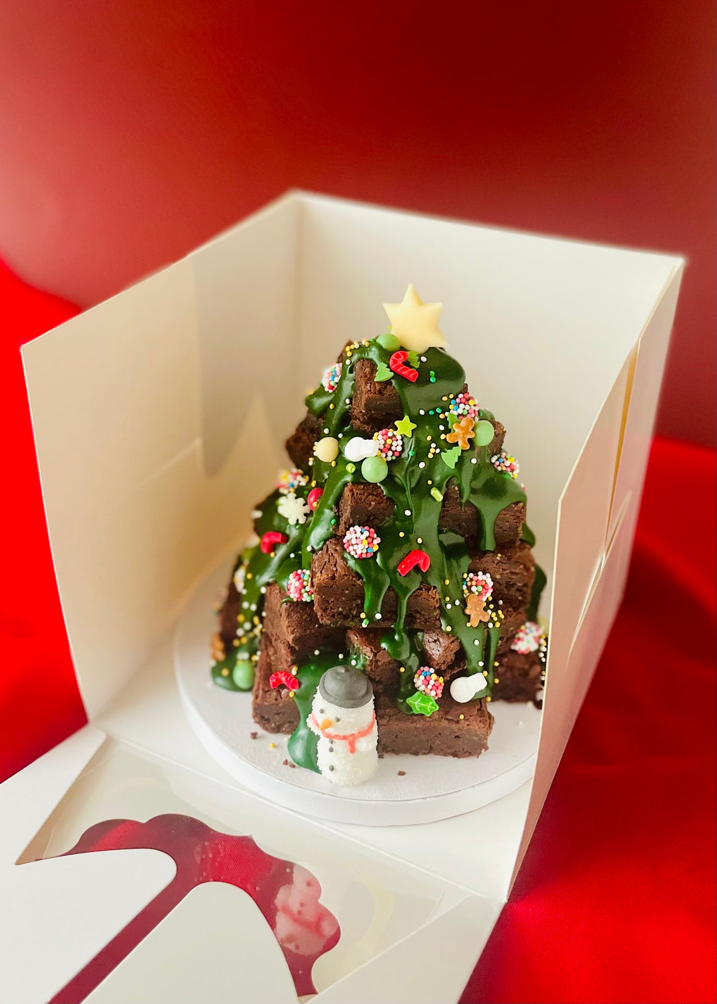 Mini Brownie Weihnachtsbaum