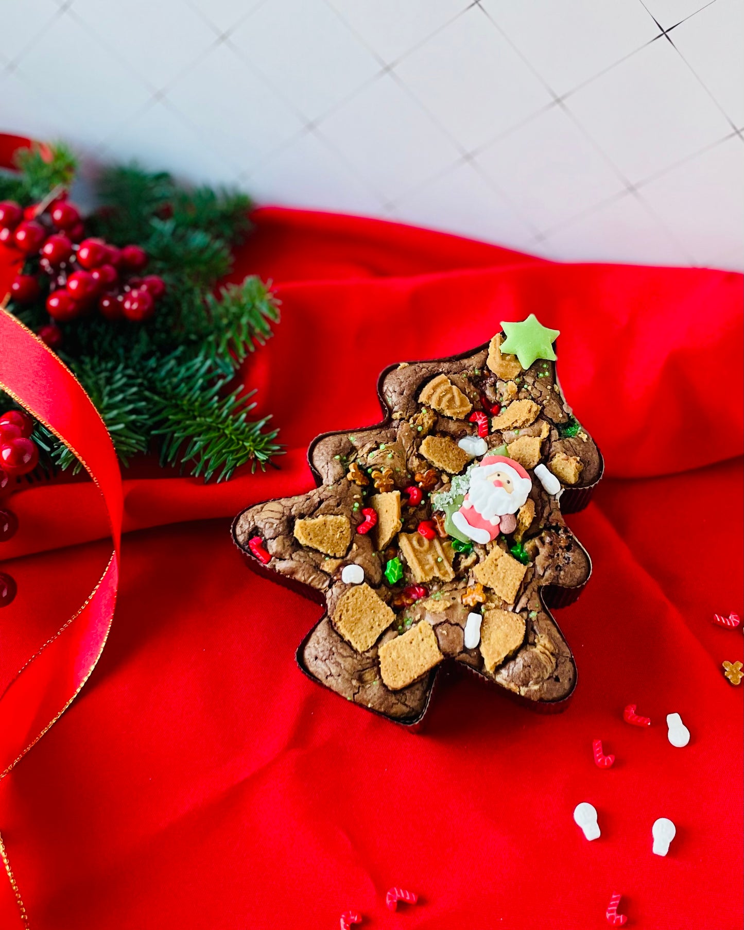 Weihnachtsbaum Brownies