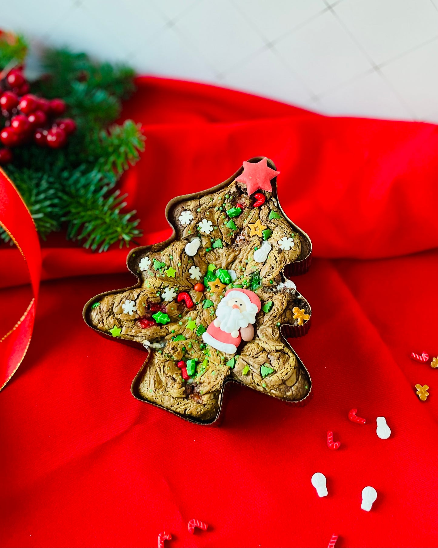 Weihnachtsbaum Brownies