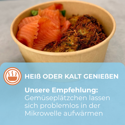 Dienstag 3.11: Zucchini-Kartoffelpuffer mit Räucherlachs