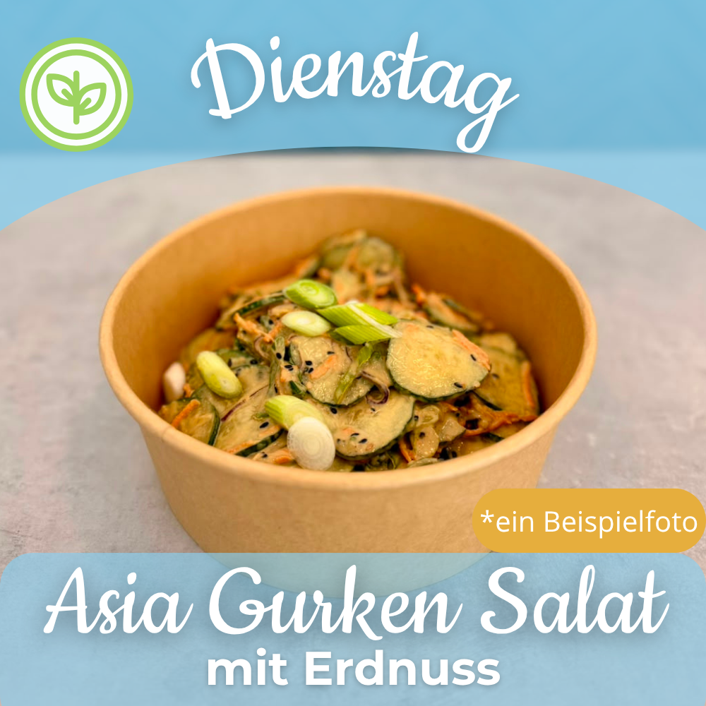 Lunch 13.10: Asia Gurken Salat mit Erdnuss