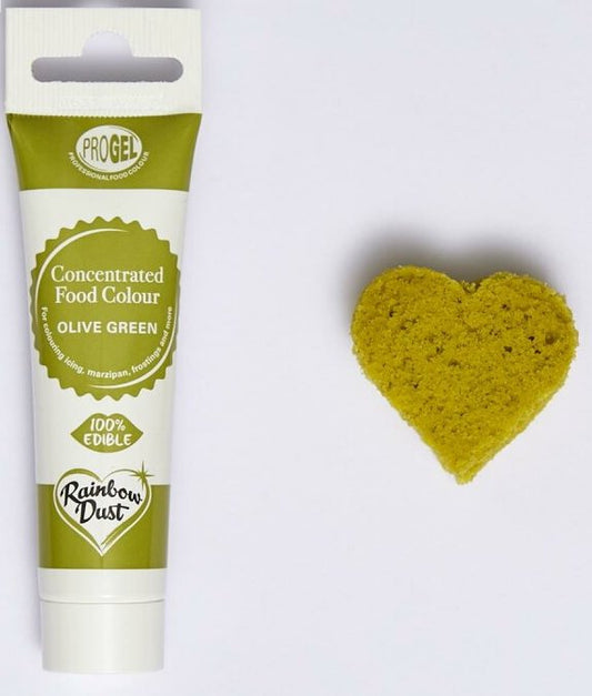 Rainbow Dust ProGel Olive Green 25 ml Gelfarbe Lebensmittelfarbe
