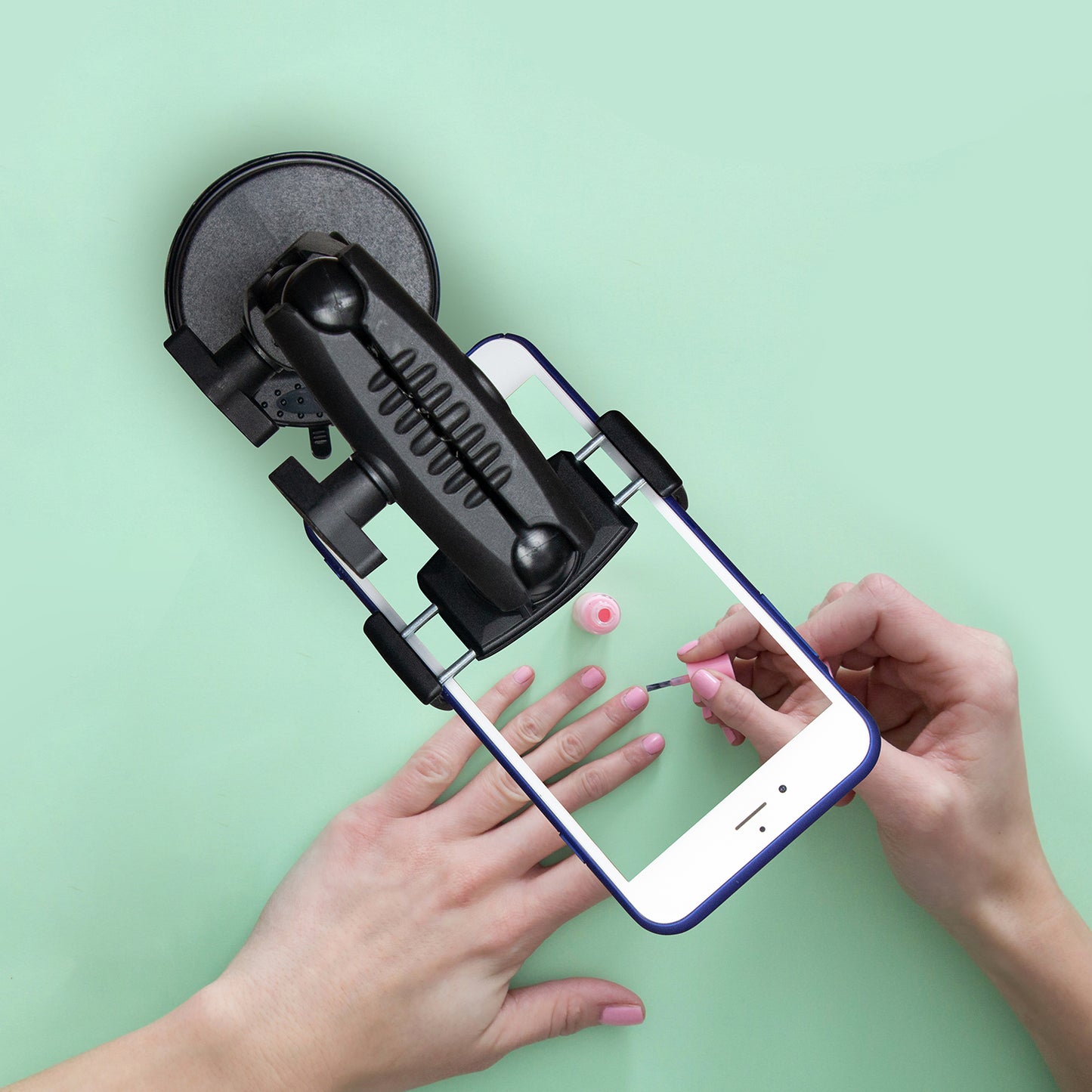 Mobile Grip 5 Robuste Telefonhalterung für iPhone 12 11 XS XR Galaxy Note 20 10 S20 S10 Retail Schwarz